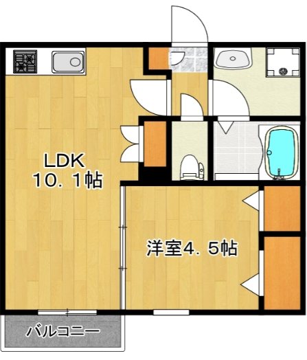 フォレスト 105号室 間取り