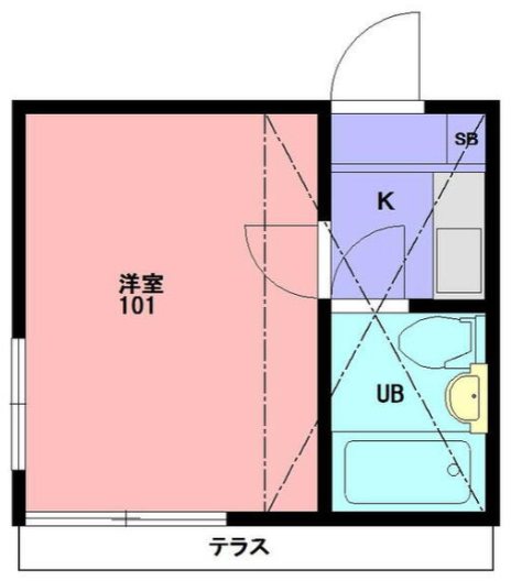 セドルハイム向原  101号室 間取り
