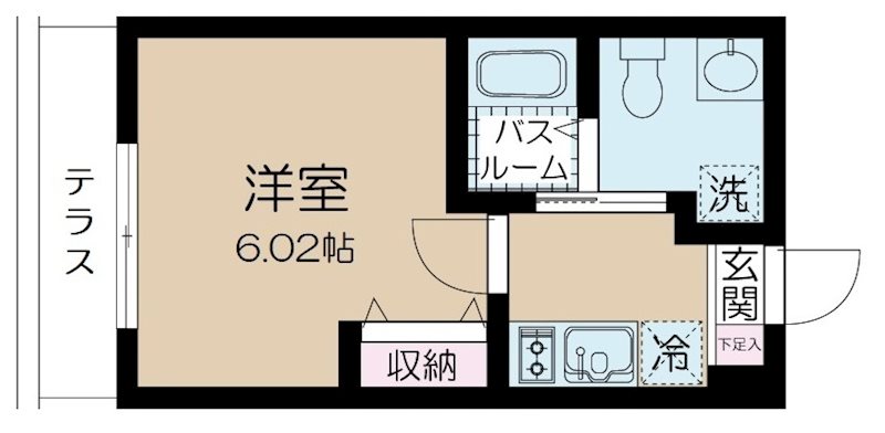 NSGATE平和台 102号室 間取り