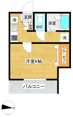 美茶和コーポ 203号室 間取り