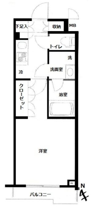ルーブル小竹向原参番館 404号室 間取り