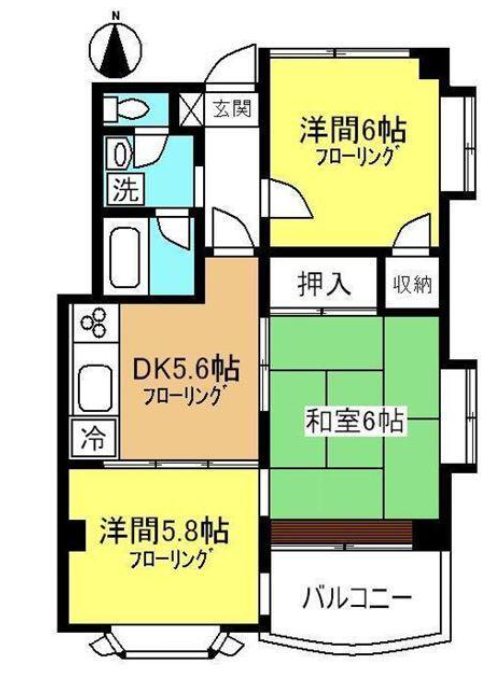 ルネス早宮 110号室 間取り