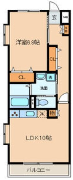 あるふぁⅠ 104号室 間取り