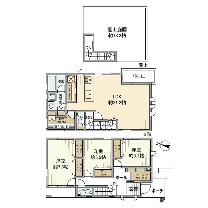 北町戸建 間取り