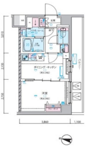 ジェノヴィア練馬春日町スカイガーデン 211号室 間取り