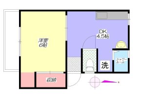 コーポパピヨン 207号室 間取り