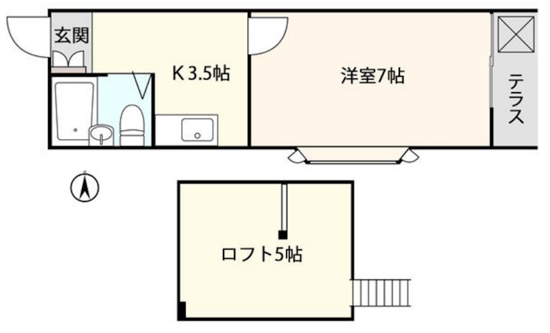 パレス平和台 101号室 間取り