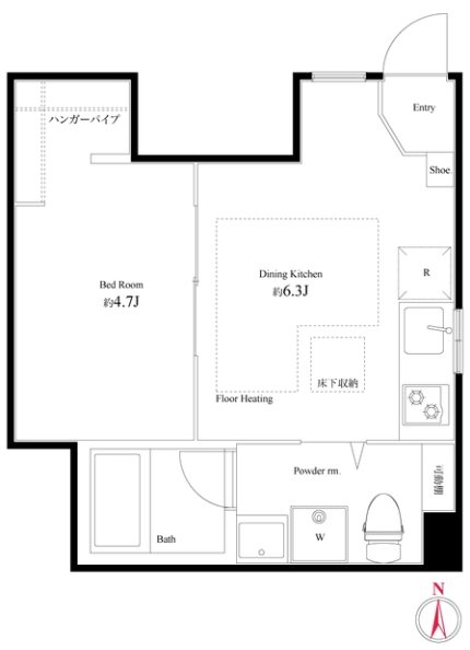 キングハウス新桜台 0103号室 間取り