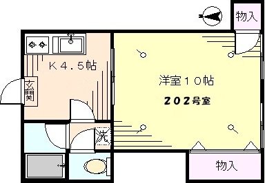 タルミビル 202号室 間取り