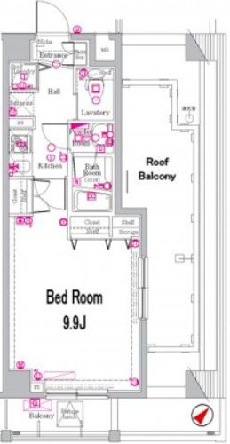 グラントゥルース小竹向原 402号室 間取り