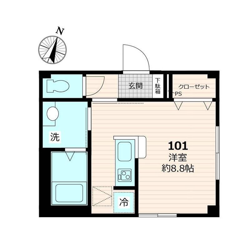 ビューノ小竹向原 101号室 間取り