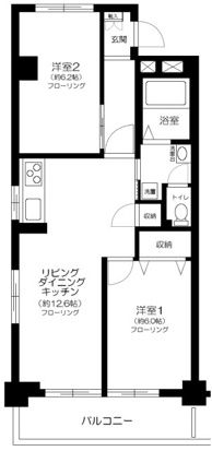 リシェル氷川台 205号室 間取り
