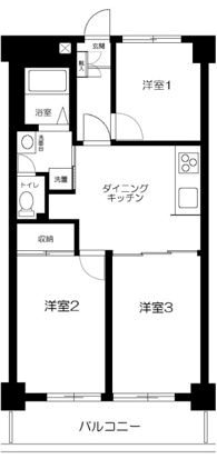 リシェル氷川台 103号室 間取り