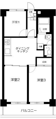リシェル氷川台 102号室 間取り