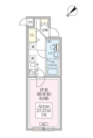 スカイラシクラス平和台 101号室 間取り