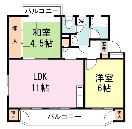 第１すずしろマンション 307号室 間取り