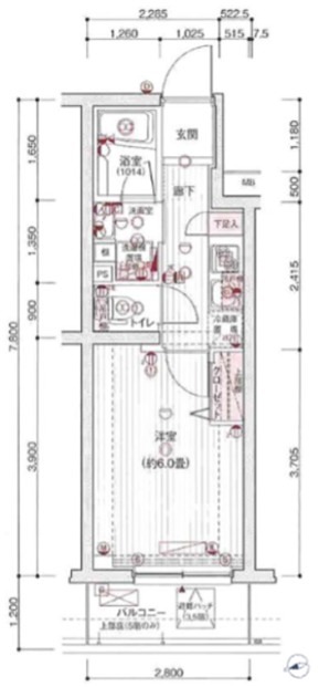 プレール･ドゥーク東京NORTH Ⅳ 102号室 間取り