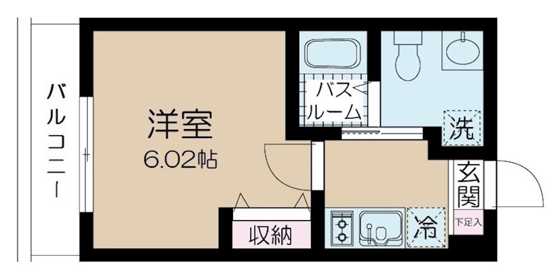 NSGATE平和台 202号室 間取り
