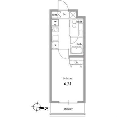 ファインライツ氷川台 407号室 間取り