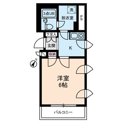 コラゾン 402号室 間取り