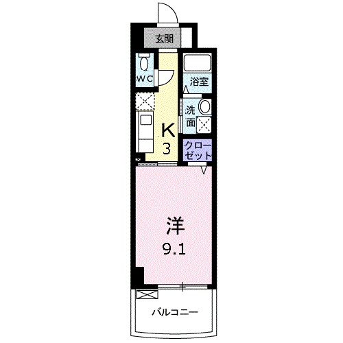 モデラート 304号室 間取り