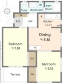 CASA　BELLA　RIVA 1号室 間取り