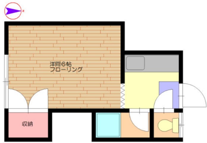 小竹コーポラス 205号室 間取り
