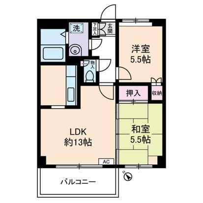 ミルキーウェイ 303号室 間取り