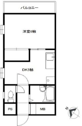 平和台不二ハイツ 205号室 間取り