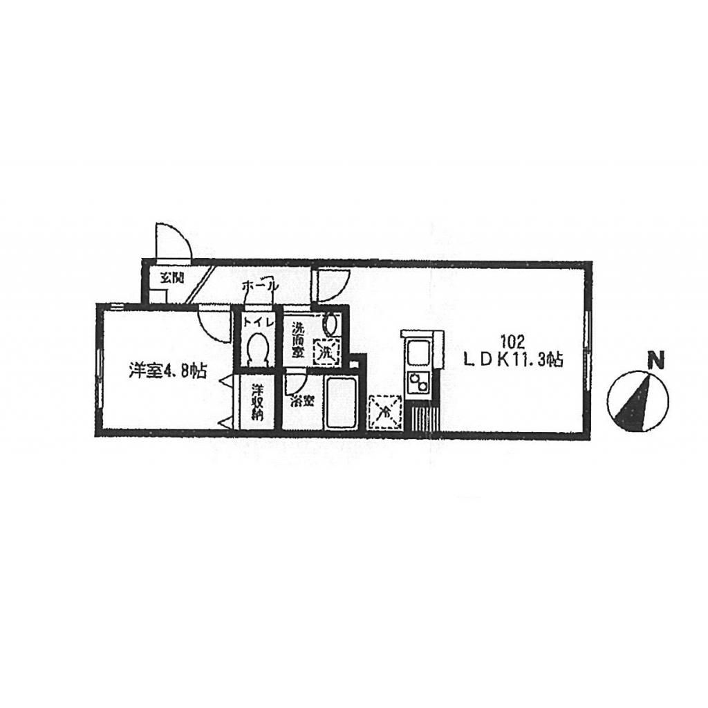 Ａｒｔｅ　アルテ 102号室 間取り