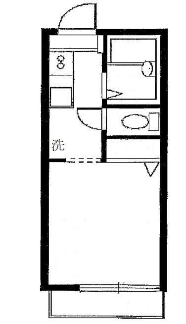 キャッスル 202号室 間取り