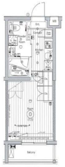 メイクス氷川台アジールコート 105号室 間取り