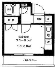 リュンヌ氷川台 101号室 間取り