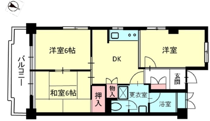 ＲＡＹＨＡＵＳ平和台 106号室 間取り
