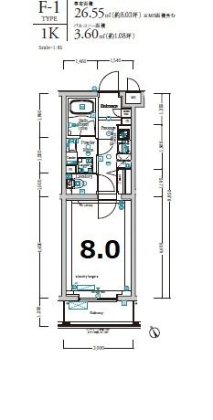 XEBEC小竹向原 302号室 間取り