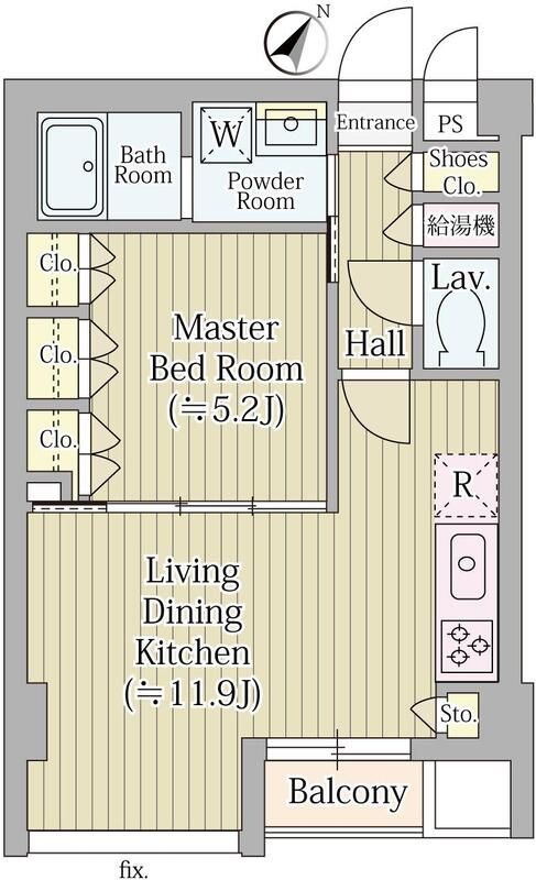 ヴァロータ氷川台 202号室 間取り