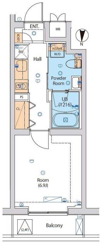 エストゥルース小竹向原 405号室 間取り