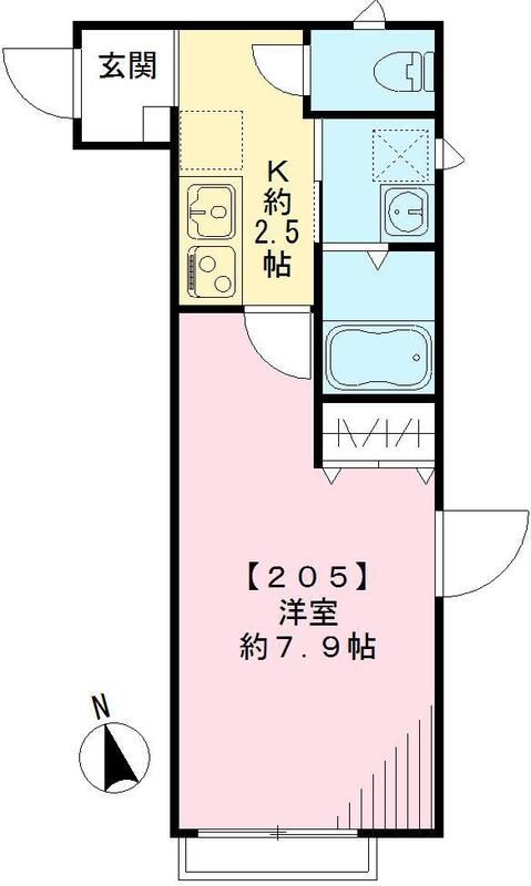 メゾン・ド・ロイヤル 205号室 間取り