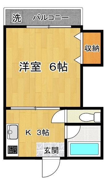 フラットM６ 144号室 間取り