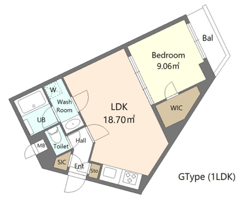 Alivis新江古田 208号室 間取り