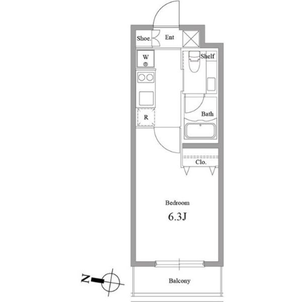 ファインライツ氷川台 104号室 間取り