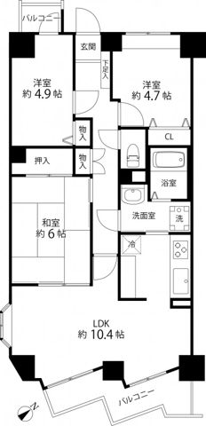 Ｊパレス桜台 701号室 間取り
