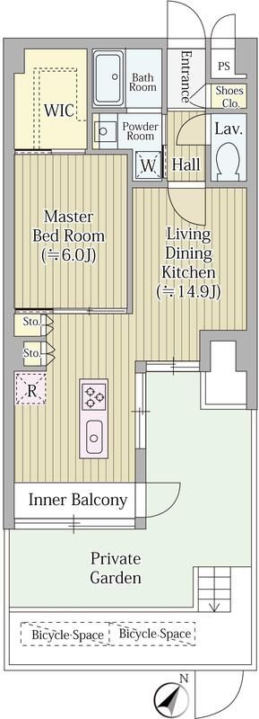 ヴァロータ氷川台 102号室 間取り
