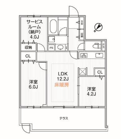 Weave Base -Heiwadai 平和台 101号室 間取り