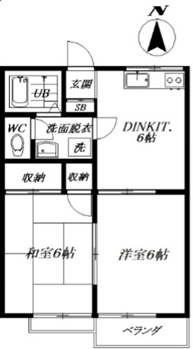 エコーハイツＫ 103号室 間取り