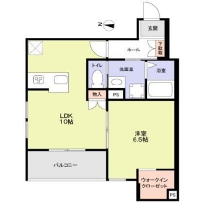 Ｐｒｕｎｉｅｒ（プルニエ） 203号室 間取り