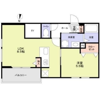 Ｐｒｕｎｉｅｒ（プルニエ） 204号室 間取り