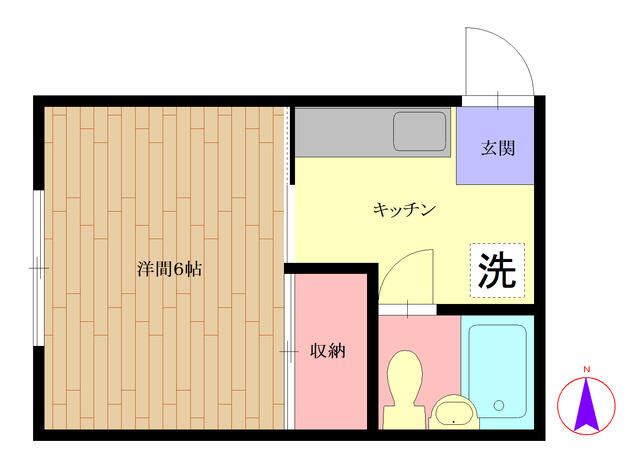 アサダハイツ 201号室 間取り