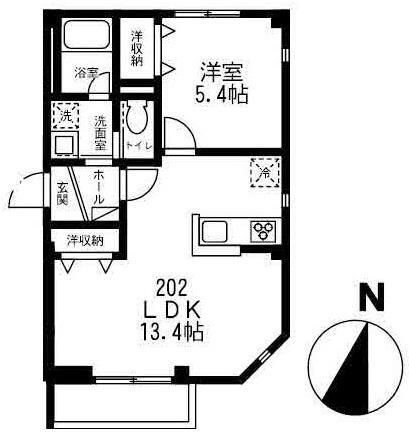 アリビオ豊島園 202号室 間取り