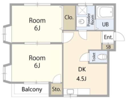 アジュール 202号室 間取り